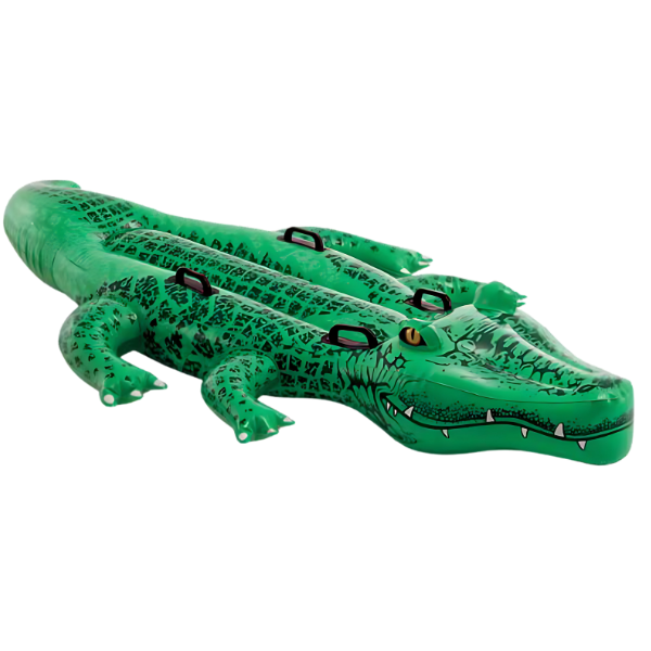 INTEX Plută-saltea gonflabilă "Crocodil gigant" cu mânere, 203x114x25  cm, până la 80 kg, 3+ [1]