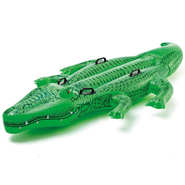INTEX Plută-saltea gonflabilă "Crocodil gigant" cu mânere, 203x114x25  cm, până la 80 kg, 3+ [2]