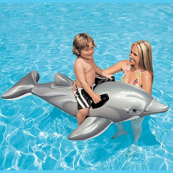 INTEX Plută-saltea gonflabilă “Delfin” cu mânere, 175х66 cm, până la 40 kg, 3+ [6]