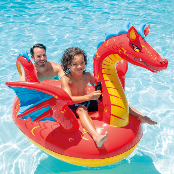 INTEX Plută-saltea gonflabilă “Dragon mistic” cu mânere, 198×173 cm, până la 40 kg, 3+ [2]