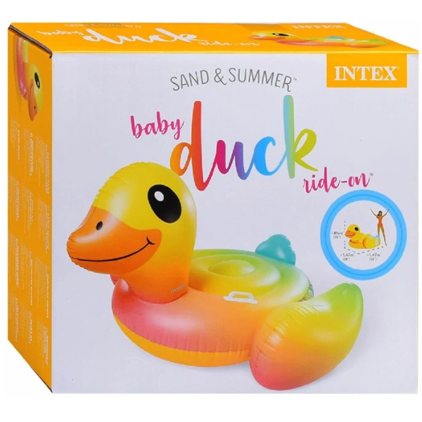 INTEX Plută-saltea gonflabilă “Rățușca” cu mânere, 147x147x81 cm, până la 40 kg, 3+ [6]