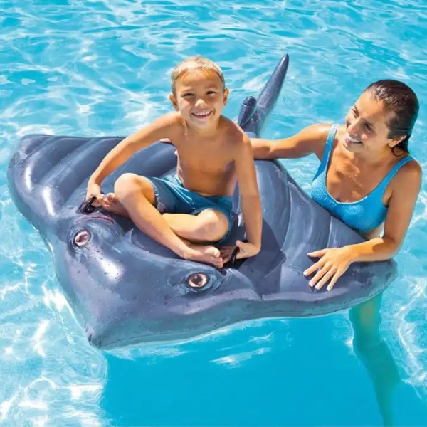 INTEX Plută-saltea gonflabilă "Scat" cu mânere, 180х135х28 cm, până la 40 kg, 3+ [6]