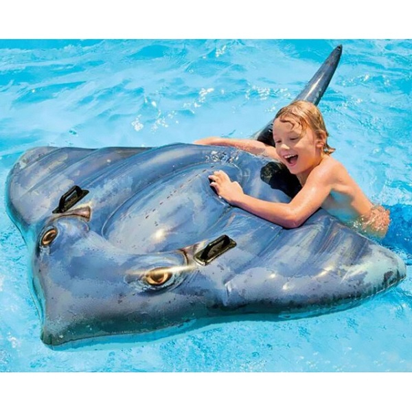 INTEX Plută-saltea gonflabilă “Scat” cu mânere, 188х145 cm, până la 40 kg, 3+ [5]