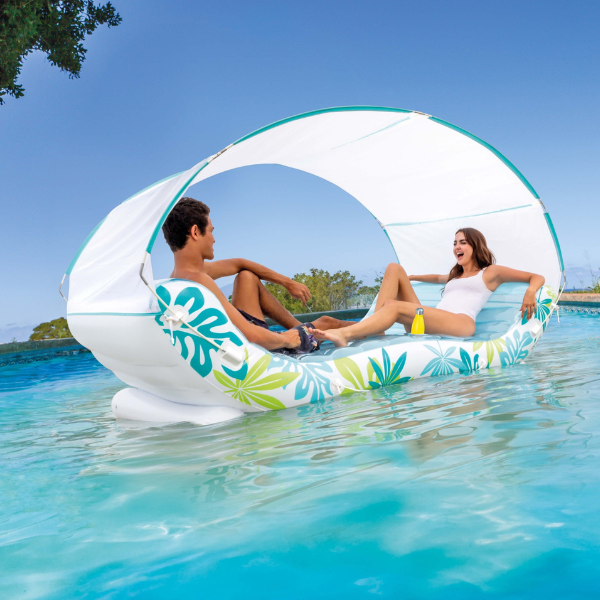 INTEX Plută-saltea gonflabilă "Tropical Lounge" cu baldachin 224x150x165cm, până la 200kg [11]