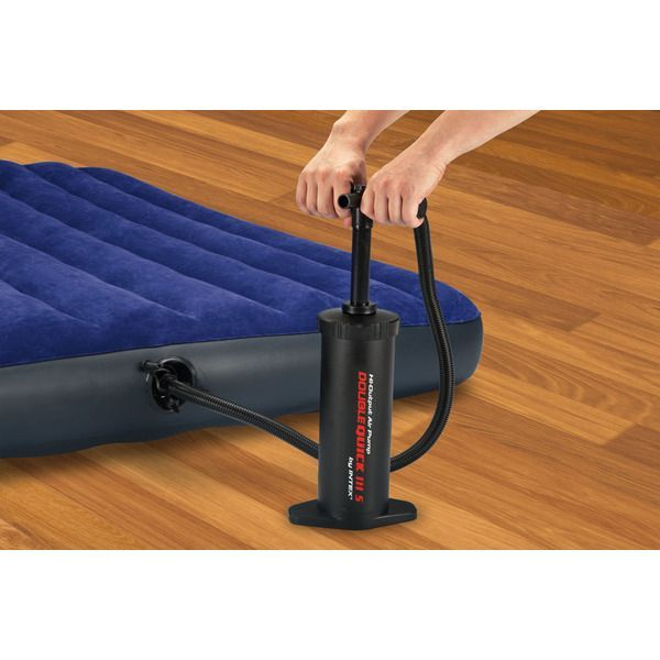 INTEX Pompa de aer manuală "Double Quick III S", furtun cu 3 duze, 37 cm [3]