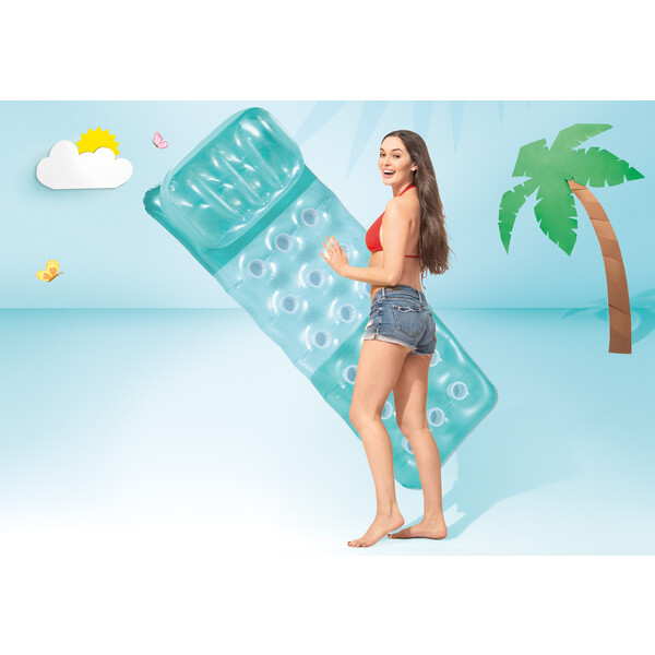 INTEX Saltea de înot gonflabilă cu pernă 188х71 cm, până la 100 kg, 3 culori [26]