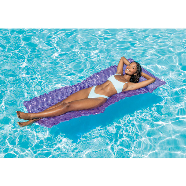 INTEX Saltea de înot gonflabilă cu tetieră "Val" 229х86 cm,  până la 100 kg, 3 culori [18]