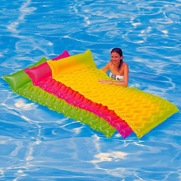 INTEX Saltea de înot gonflabilă cu tetieră "Val" 229х86 cm,  până la 100 kg, 3 culori [12]