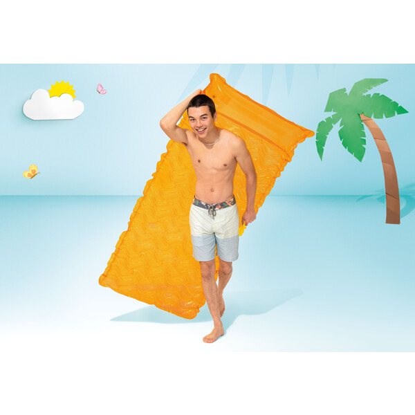 INTEX Saltea de înot gonflabilă cu tetieră "Val" 229х86 cm,  până la 100 kg, 3 culori [15]