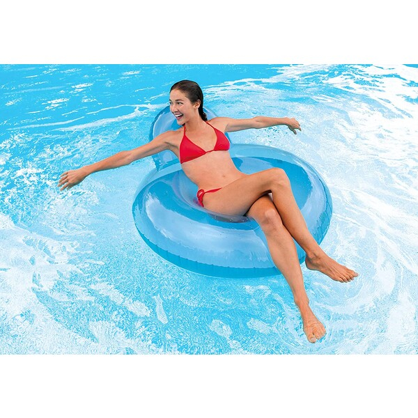 INTEX Şezlong-cerc gonflabil pentru înot 137х122 cm, 14+, până la 100 kg, 2 culori [12]