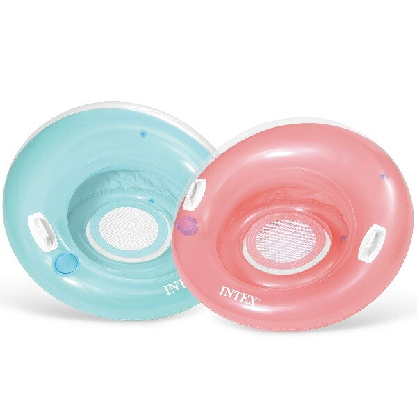 INTEX Şezlong-cerc gonflabil pentru înot cu mânere 119 cm, până la 100 kg, 2 culori [32]