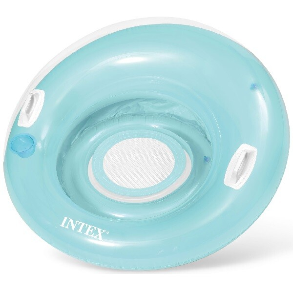 INTEX Şezlong-cerc gonflabil pentru înot cu mânere 119 cm, până la 100 kg, 2 culori [37]