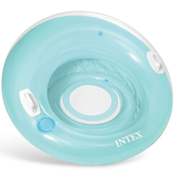 INTEX Şezlong-cerc gonflabil pentru înot cu mânere 119 cm, până la 100 kg, 2 culori [4]