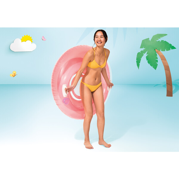 INTEX Şezlong-cerc gonflabil pentru înot cu mânere 119 cm, până la 100 kg, 2 culori [30]