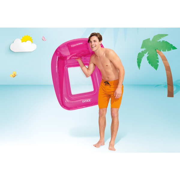 INTEX Şezlong-fotoliu gonflabil pentru înot 104х102 cm, până la 80 kg, 3 culori [7]