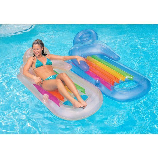 INTEX Șezlong gonflabil 160х85 cm, până la 100 kg, 2 culori [4]