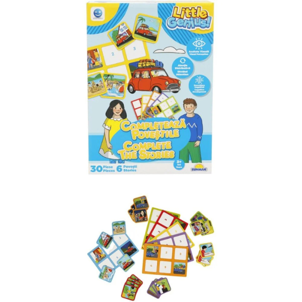 Joc de logică ”Completează poveștile”, (ro), galben-albastru [5]