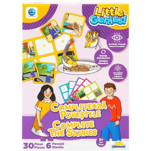 Joc de logică ”Completează poveștile”, (ro), galben-mov [5]