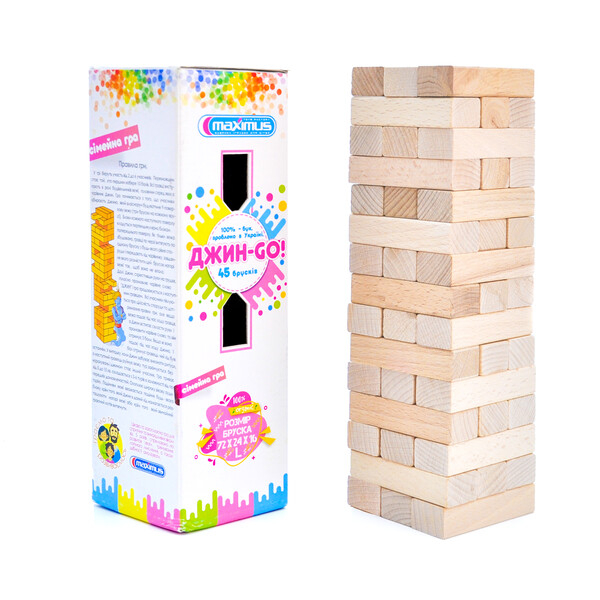 Joc de masă "Jin GO"  jenga din 45 blocuri de lemn [10]