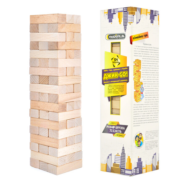Joc de masă "Jin GO"  jenga din 54 blocuri de lemn [12]