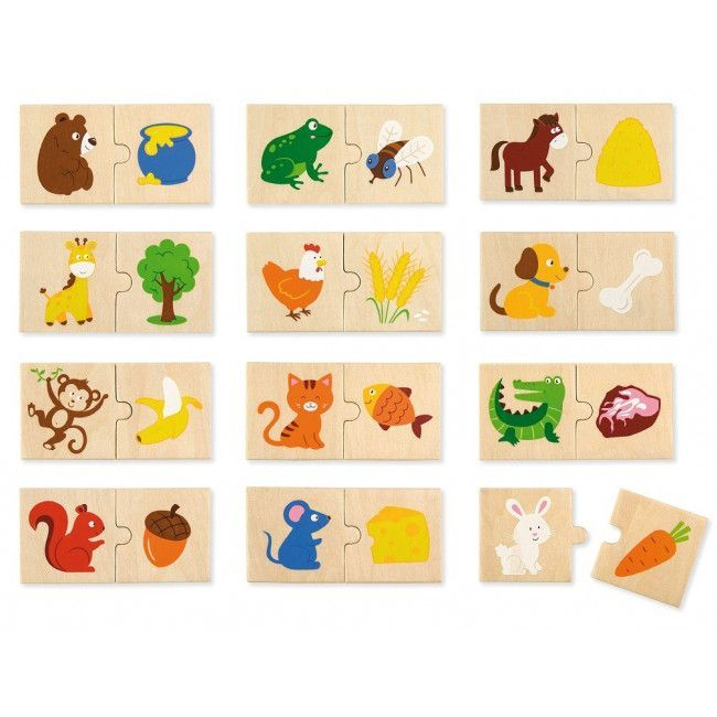 Joc de puzzle „ Ce mănâncă animalele?” 24 elem. [4]