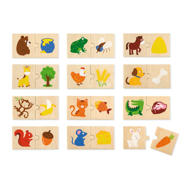 Joc de puzzle „ Ce mănâncă animalele?” 24 elem. [8]
