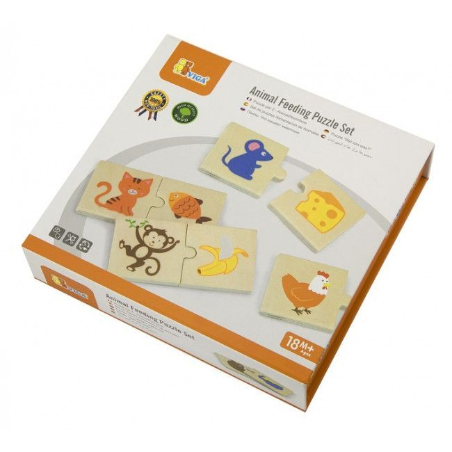 Joc de puzzle „ Ce mănâncă animalele?” 24 elem. [2]