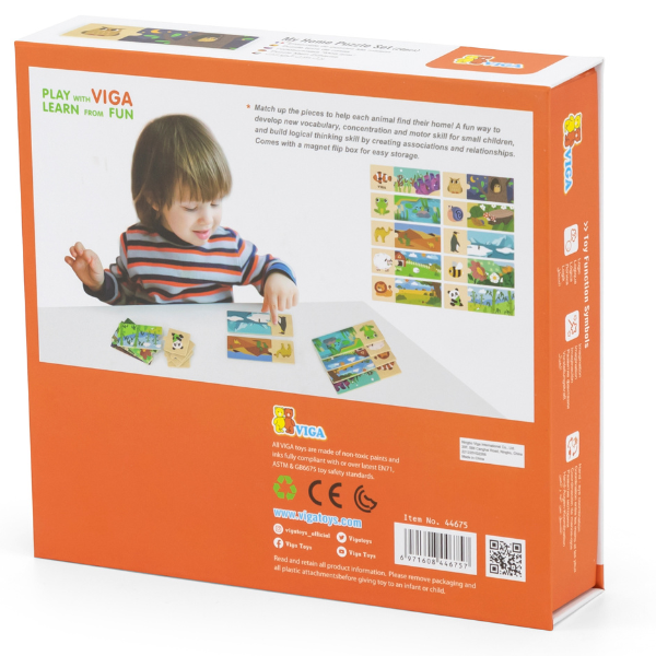 Joc de puzzle „Cine și unde locuiește” 24 elem. [8]