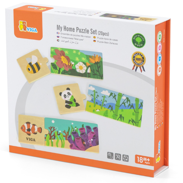 Joc de puzzle „Cine și unde locuiește” 24 elem. [7]