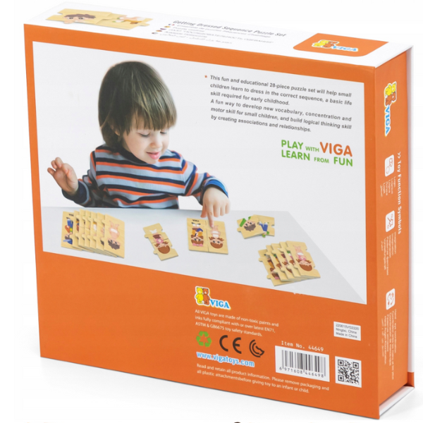 Joc logic de puzzle  „Învățăm să ne îmbrăcăm”, 28 elem. [9]