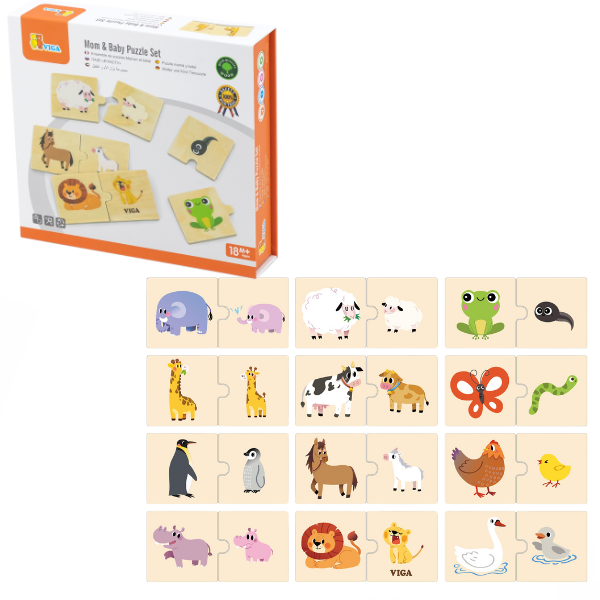 Joc logic de puzzle  „Mama și copilul” 24 elem. [11]