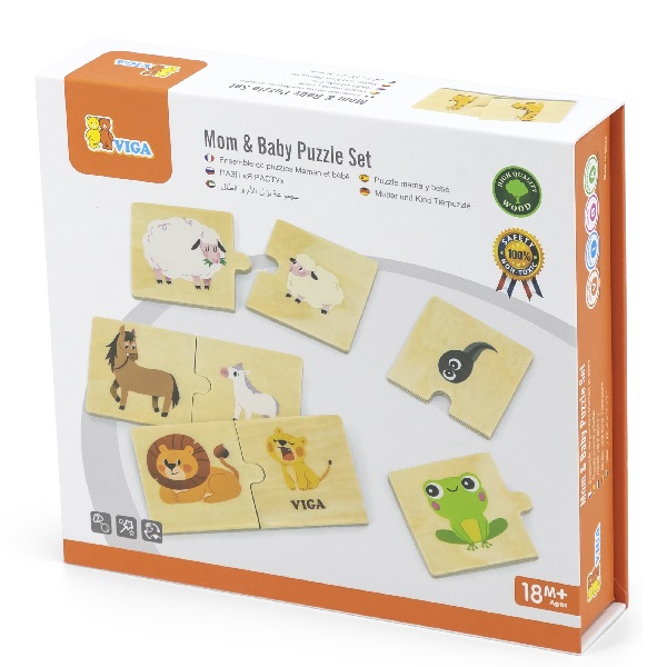 Joc logic de puzzle  „Mama și copilul” 24 elem. [7]