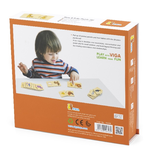 Joc logic de puzzle  „Mama și copilul” 24 elem. [8]
