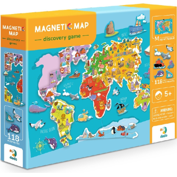 Joc magnetic de dezvoltare "Harta lumii", 118 elem. [12]