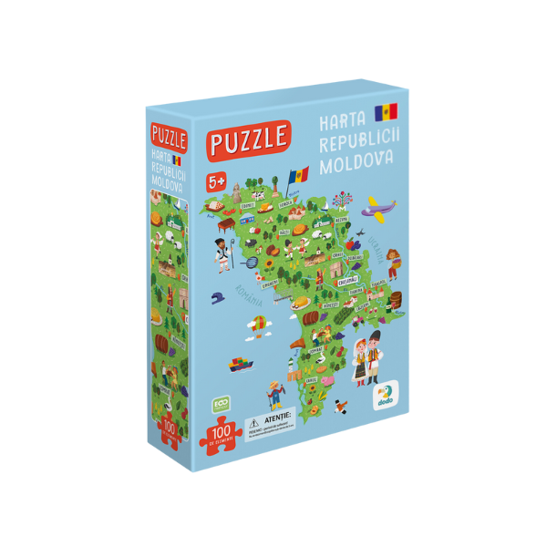 Joc magnetic educativ "Harta Moldovei", 100 piese [3]