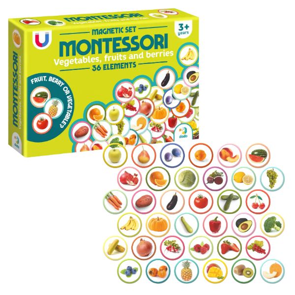 Joc magnetic "Legume, fructe și fructe de pădure", 36 elem. [1]