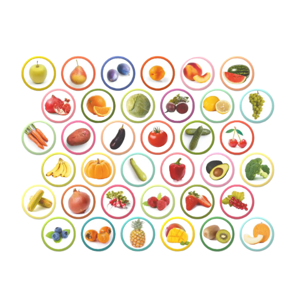 Joc magnetic "Legume, fructe și fructe de pădure", 36 elem. [2]