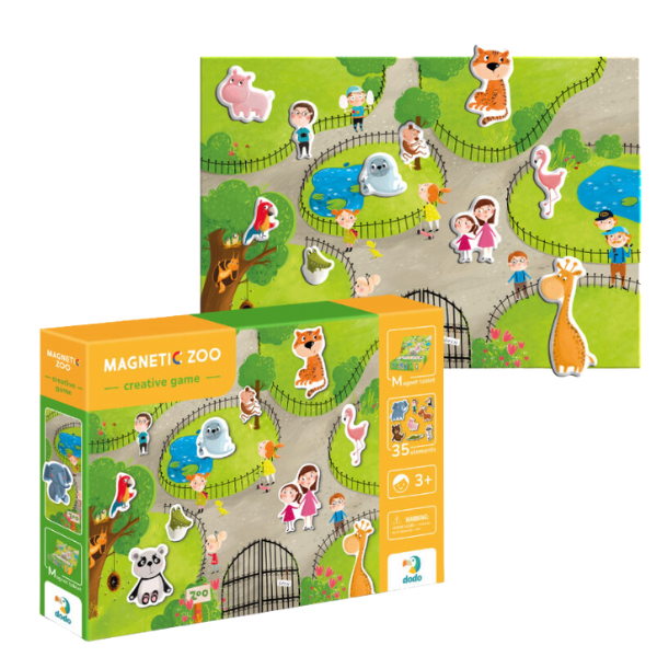 Joc magnetic  "Zoo", 1 tablă magnetică, 35 elem. [6]