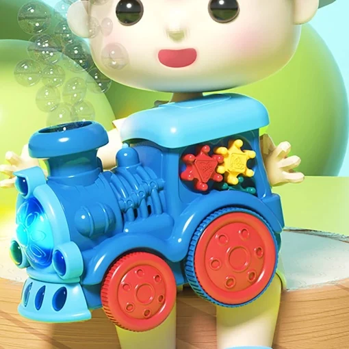 Jucarie de tras si impins 4 in 1 cu baloane muzica si lumini - Locomotiva Magica [3]