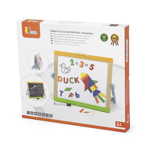 Magnetic Dry Erase and Chalk Board [2]