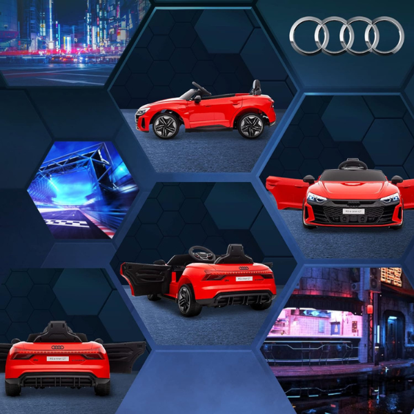 Masinuta electrica AUDI E-TRON SPORTBACK, 12V7Ah, motor 390 x 4, roti EVA, scaun din piele [12]