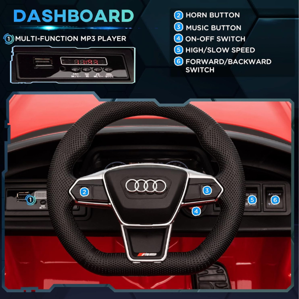 Masinuta electrica AUDI E-TRON SPORTBACK, 12V7Ah, motor 390 x 4, roti EVA, scaun din piele [10]