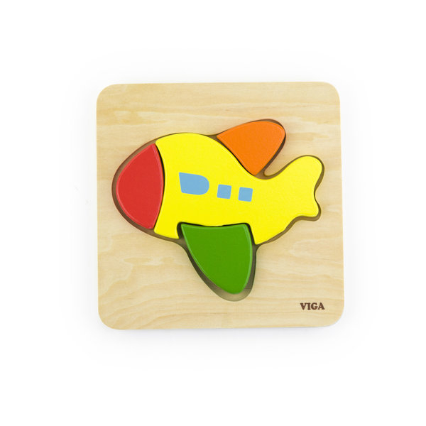 Mini puzzle cu diferite forme "Avion" [1]