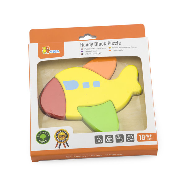 Mini puzzle cu diferite forme "Avion" [2]