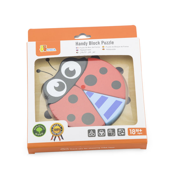 Mini puzzle cu diferite forme "Buburuza" [2]