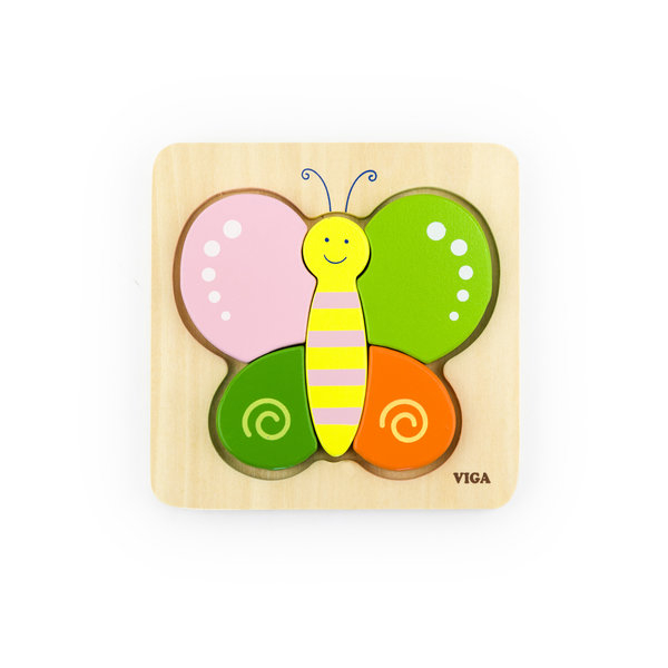 Mini puzzle cu diferite forme "Fluture" [1]