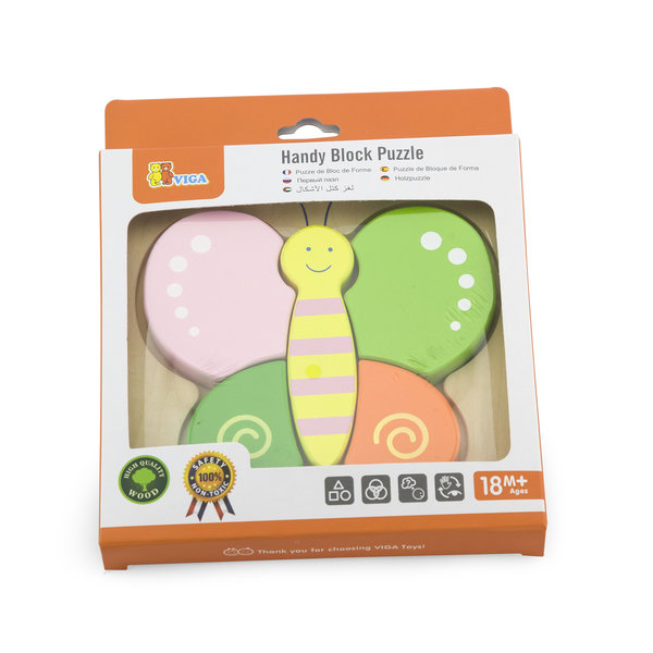 Mini puzzle cu diferite forme "Fluture" [2]