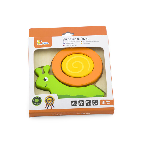 Mini puzzle cu diferite forme "Melc" [12]