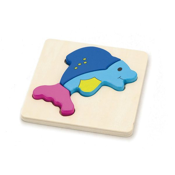 Mini puzzle cu diferite forme "Pește" [1]