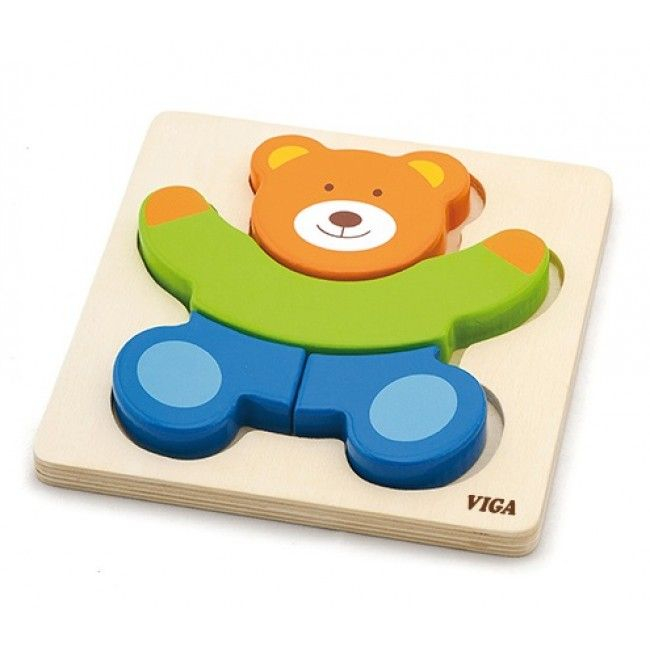 Mini puzzle cu diferite forme "Urs" [5]